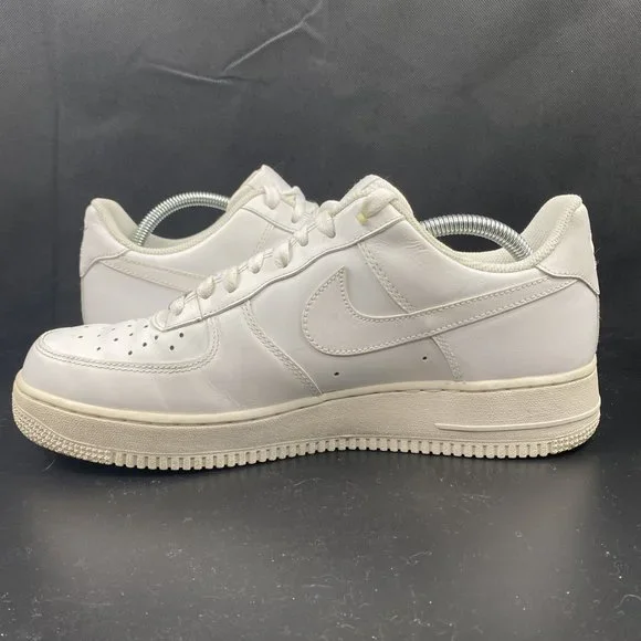 Nike Air Force 1 AF1 Leather Sneaker 31822-111 White Shoes Men Sz 10 - Picture 4 of 9